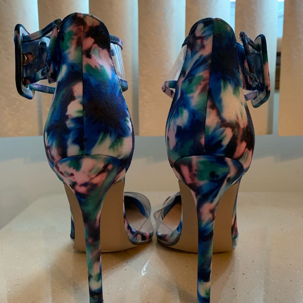 Justfab Multicolor And Clear Pointed Heel Size 7 - image 2